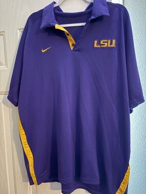 Nike Purple and Gold LSU Men’s Polo